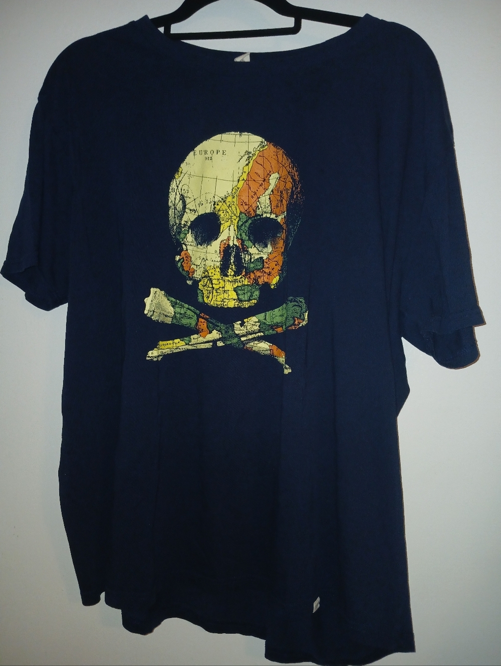 WITUKA   Navy Graphic Skull T-Shirt - Blue